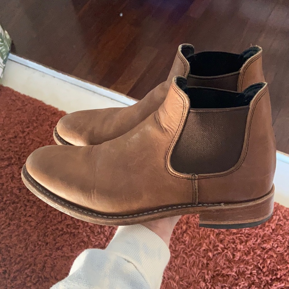 Red Wing Shoes Brown Leather Chelsea Booties